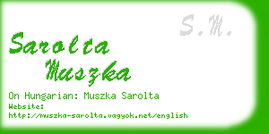 sarolta muszka business card